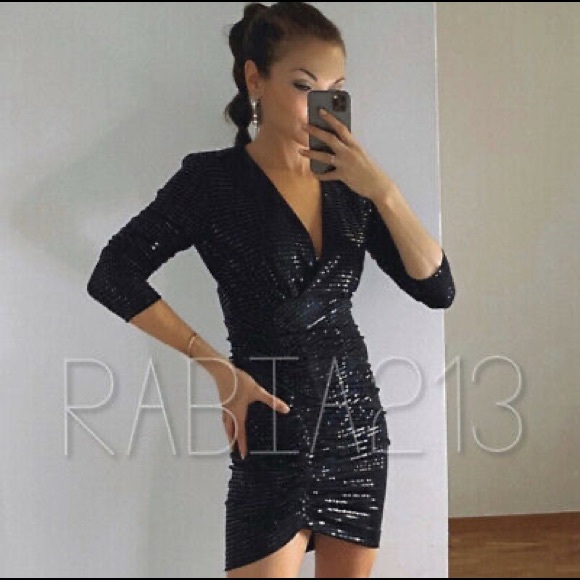 Zara Sparkly Draped Dress - Picture 9 of 12